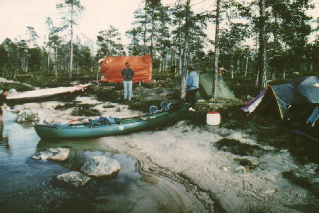 Lagerplatz an einer Insel am S�dende des Femundsees